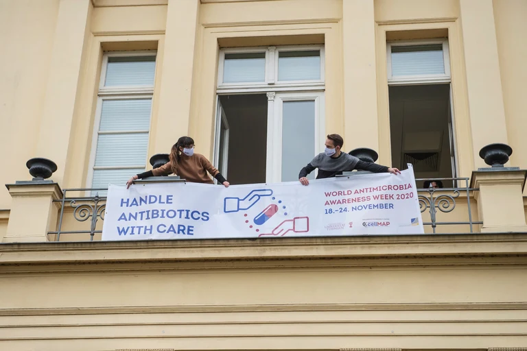 Waving a flag for antibiotics