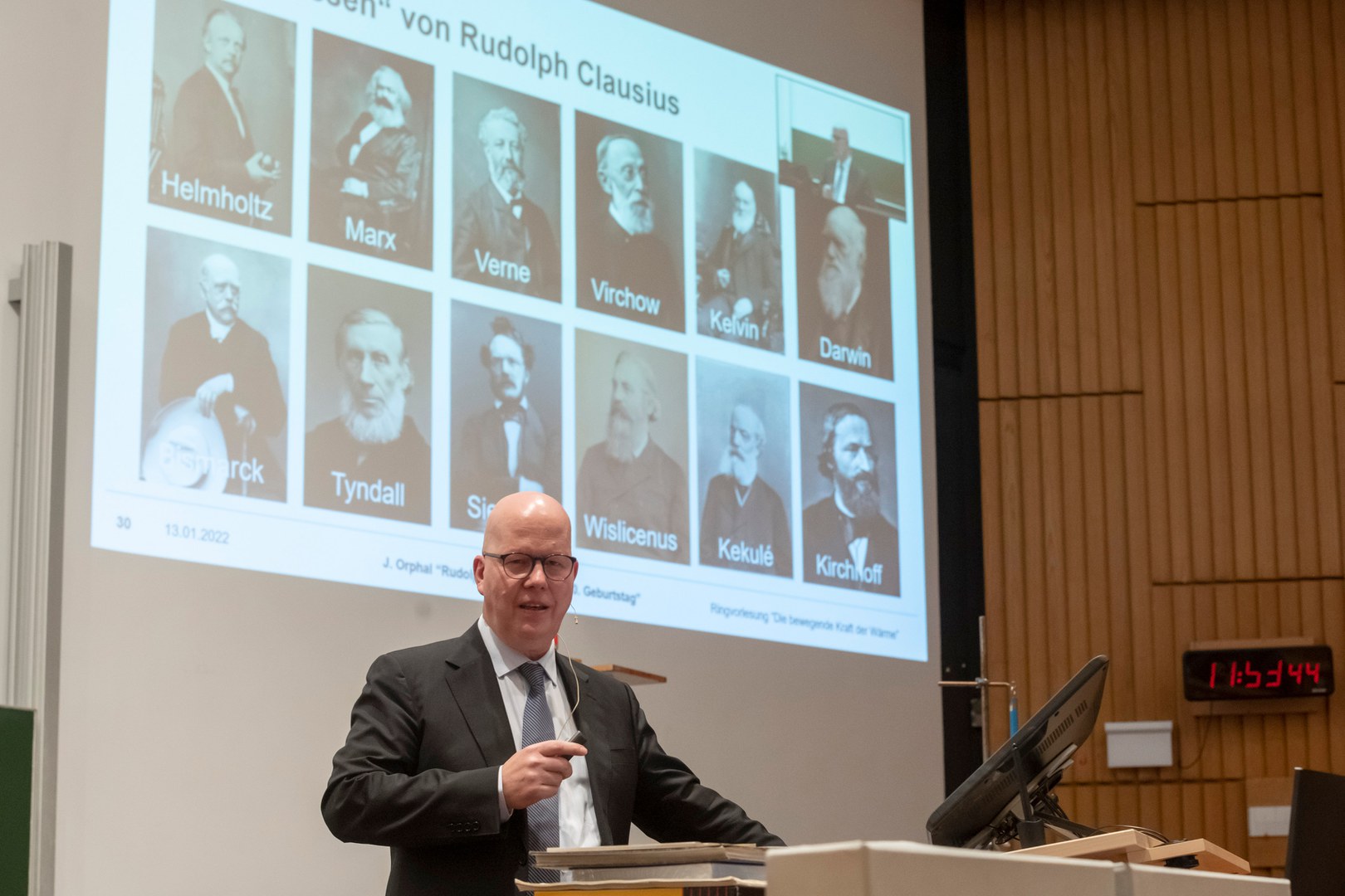 In his talk Professor Orphal demonstrated a wealth of knowledge about the contemporaries of Rudolf Clausius and the times they lived in.
