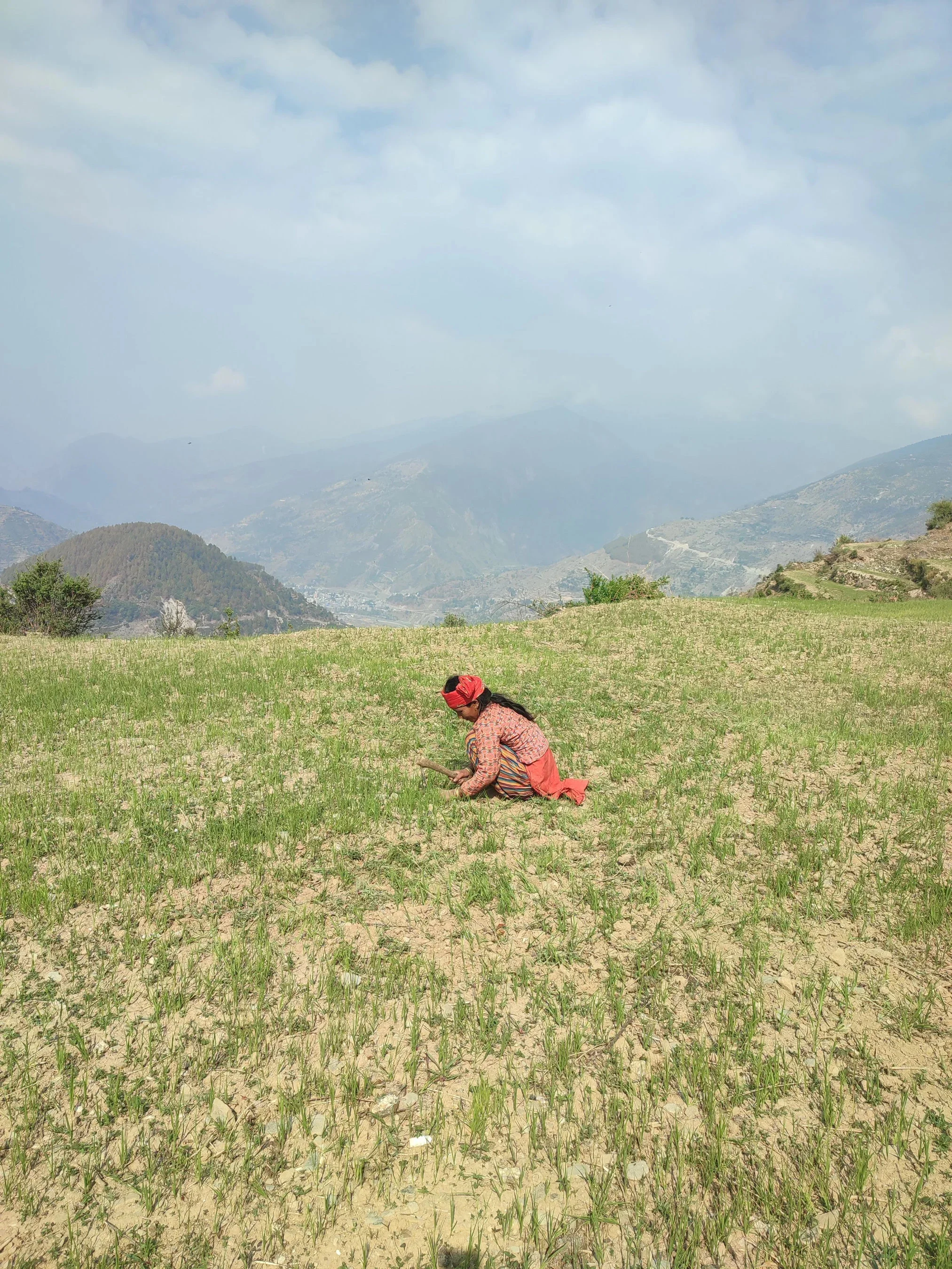 A female farmer in Nepal: