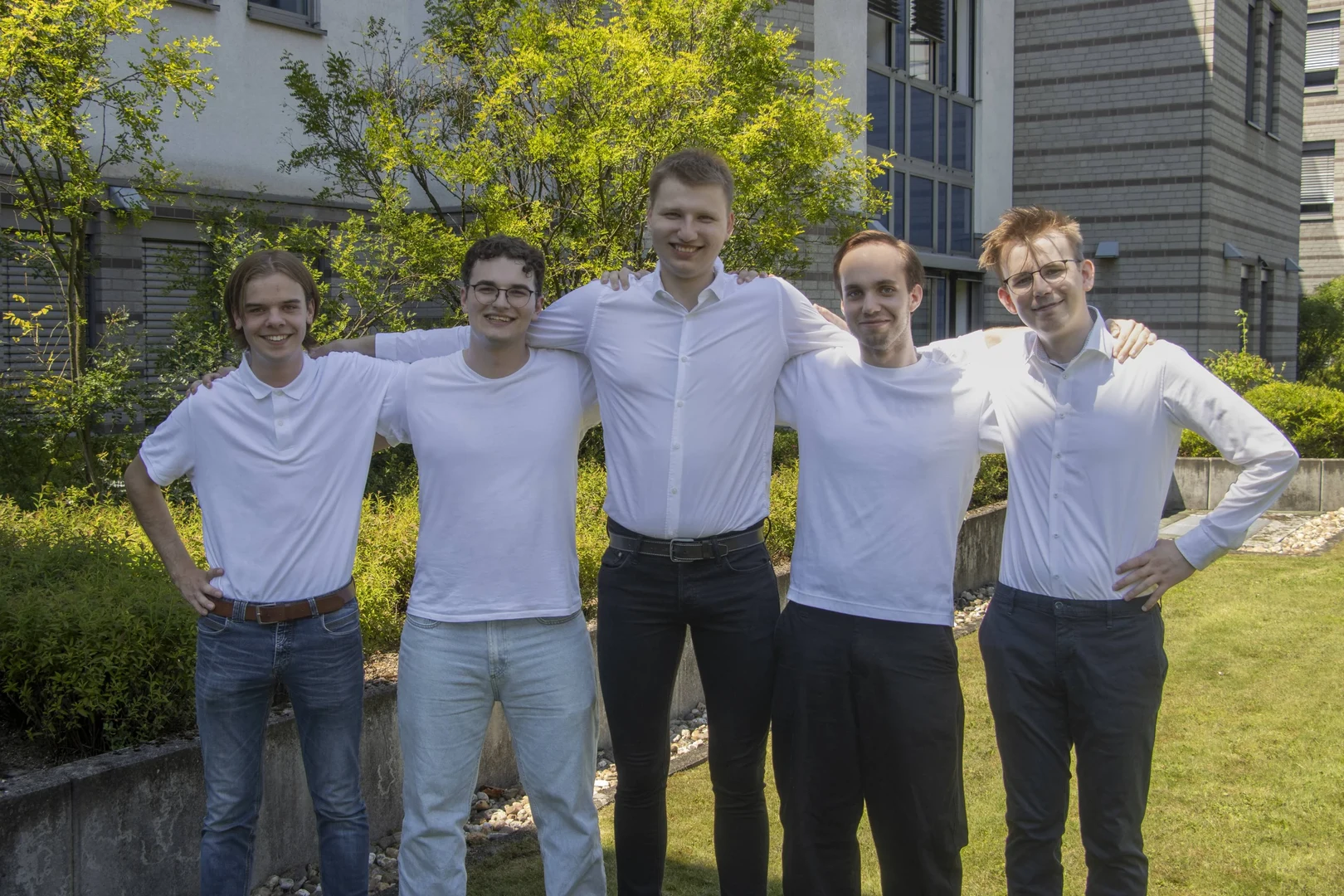 Das Team von WerksHub (v.l.): Jakob Köhn, Timon Stronczek, Tamino Elgert, Armin Schuster, Justus Pfaue.