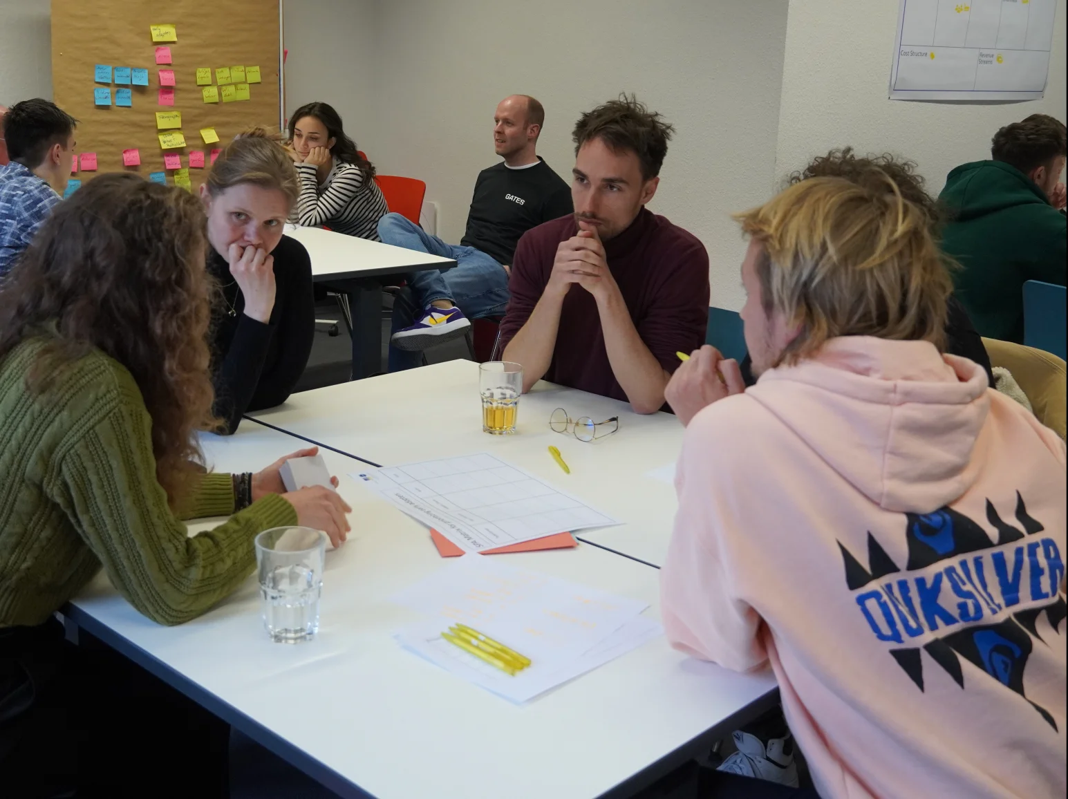 Participants work on their projects during work phases