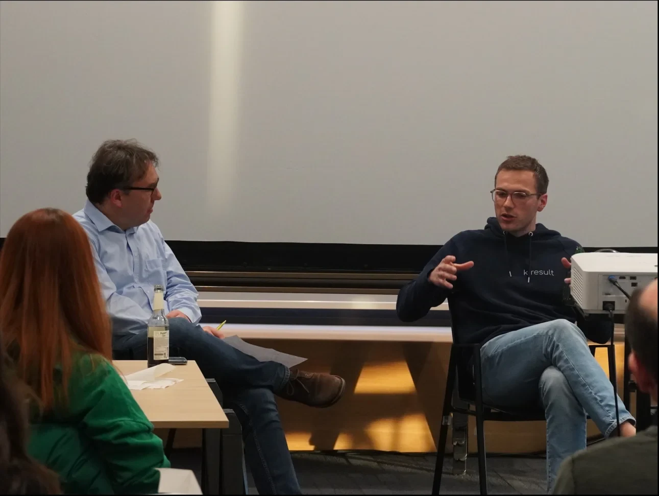 Nils Stausberg from Kiresult at the start-up round table