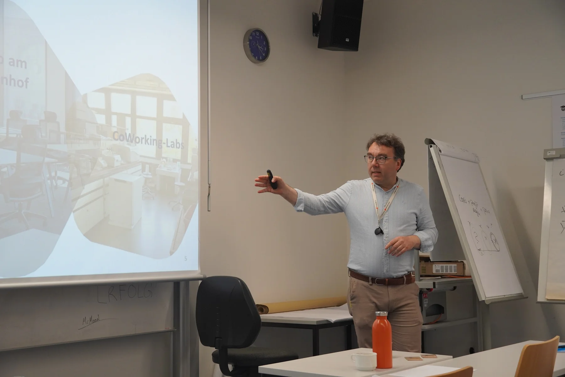 Pitch by start-up consultant Marcus Wille from the Transfer Center enaCom