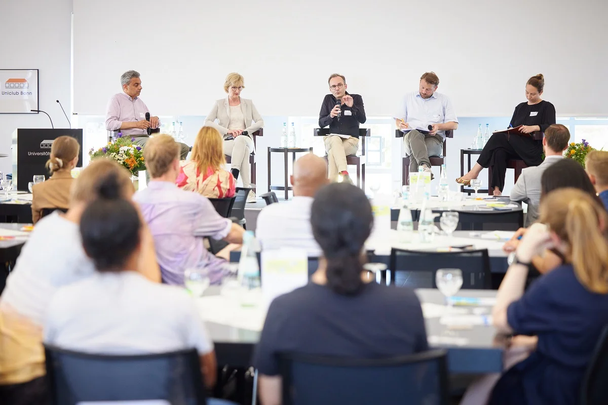 Panelists during podium discussion