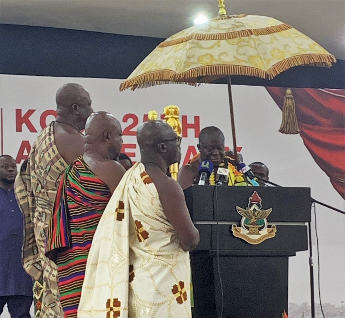 Ashanti King Osei Tutu II welcomed participants at KCCR ceremony